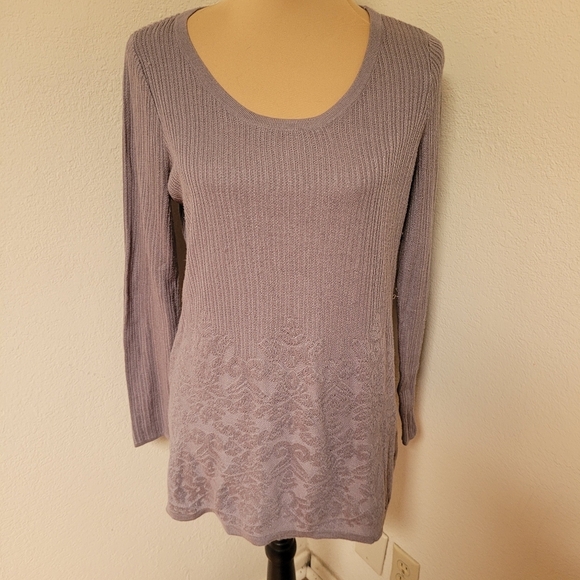 Soft Surroundings Gray Knit Sweater - Picture 1 of 6